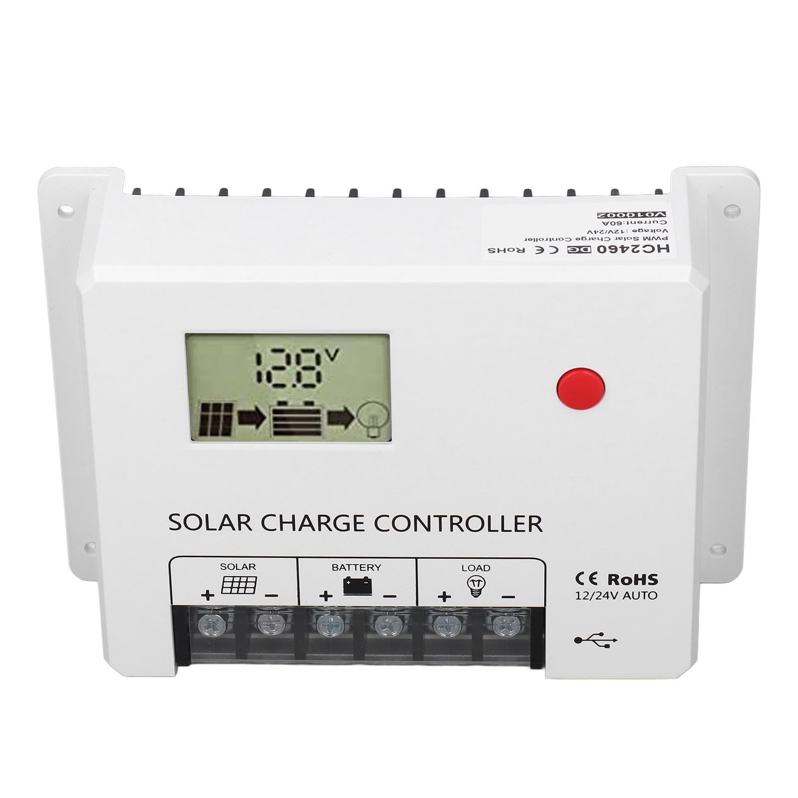 Controlador Solar PWM de Alto Rendimiento 60A con Compensación de