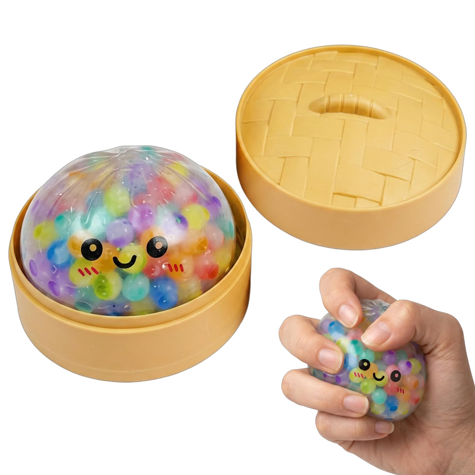 Dumpling Squishy, Large Squishys Dumpling Tool for Stress Relief and Sensory Play, Soft and Squeezable Dumplings Design for Relaxation and Fidgeting, Collectible Squishy Tool