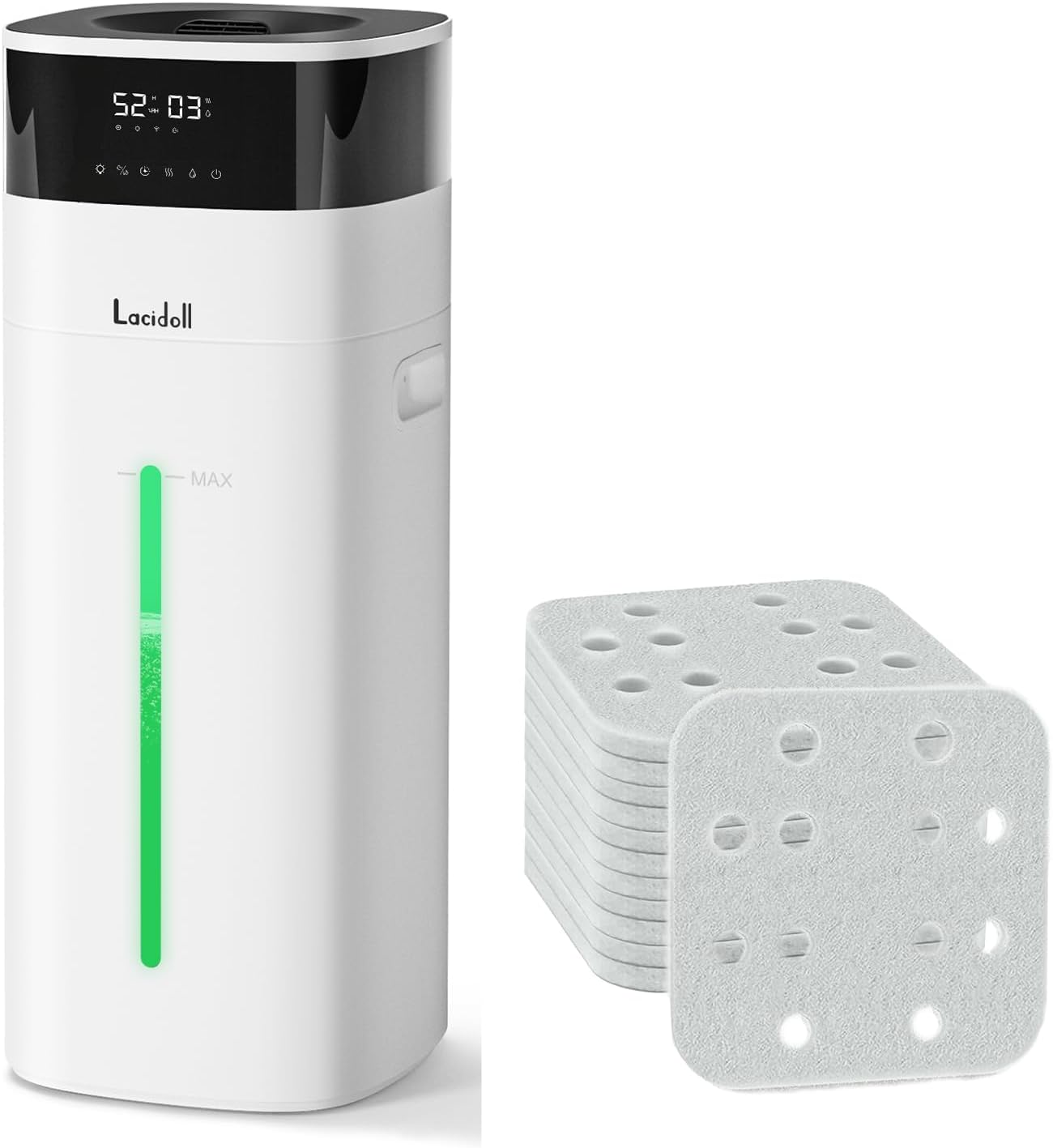 5.3Gal/20L Cool and Warm Mist Humidifier and Mineral Absorption Pad Bundle