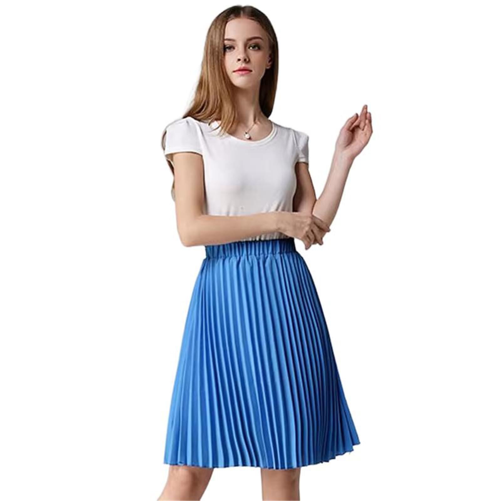 Gonna da Donna Lino Legata in Vita Casual Lunga per Donne