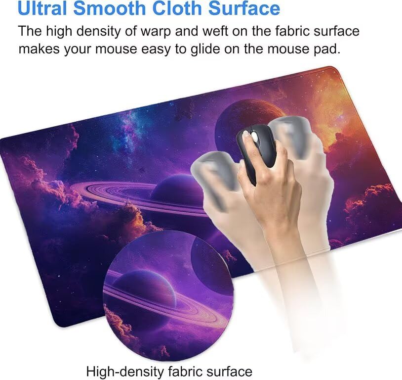 Mouse pad grand format 700x400x3 mm antidérapant pour PC et portable