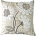 HOMETALE ® White Sequins Daisy Floral Decorative Throw Pillow Cover 18"