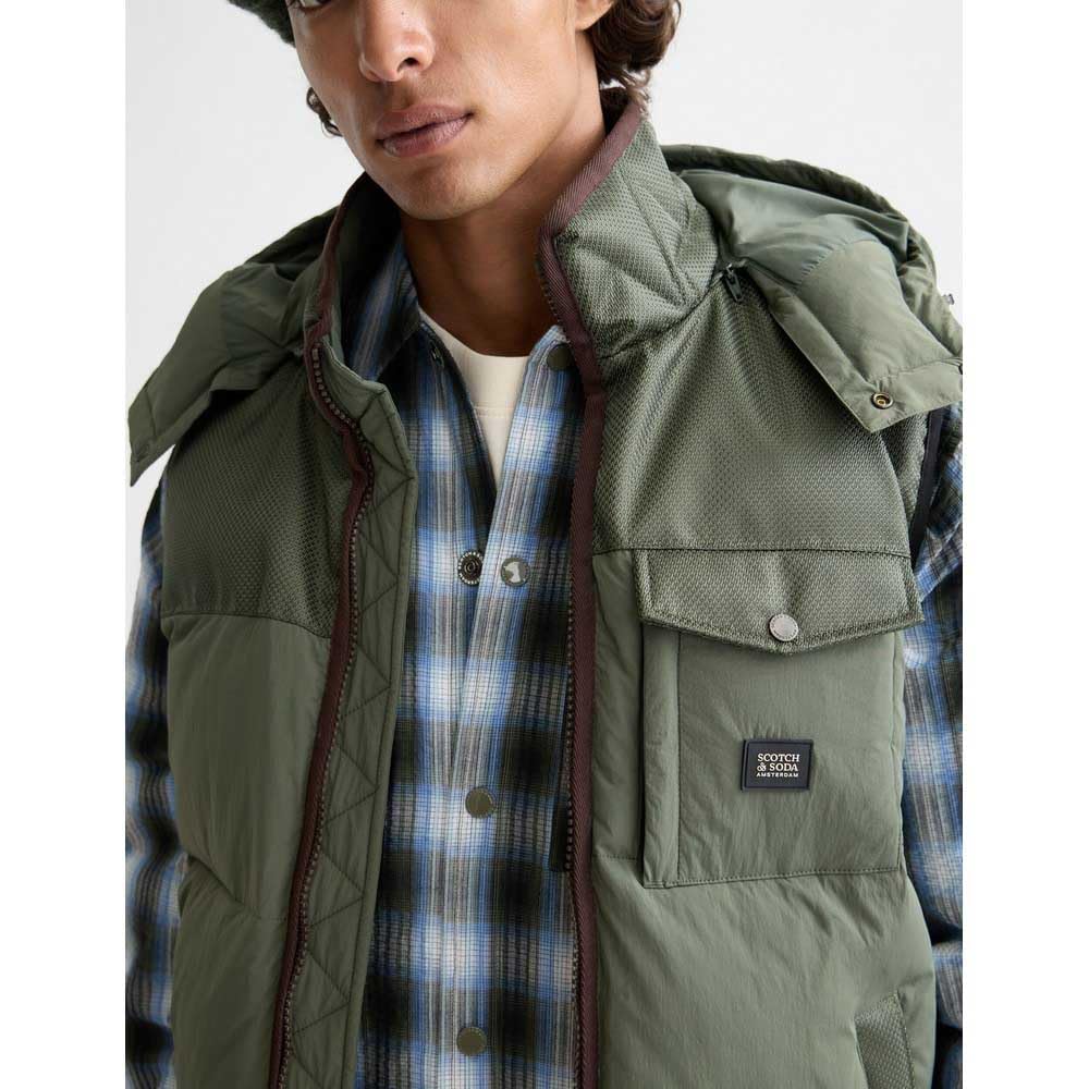 Scotch & Soda Hooded Puffer Vest Gilet Puffer Uomo