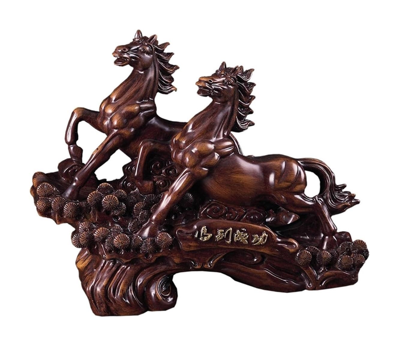 Kukuuu One Color Wooden Horse Figurines Statue