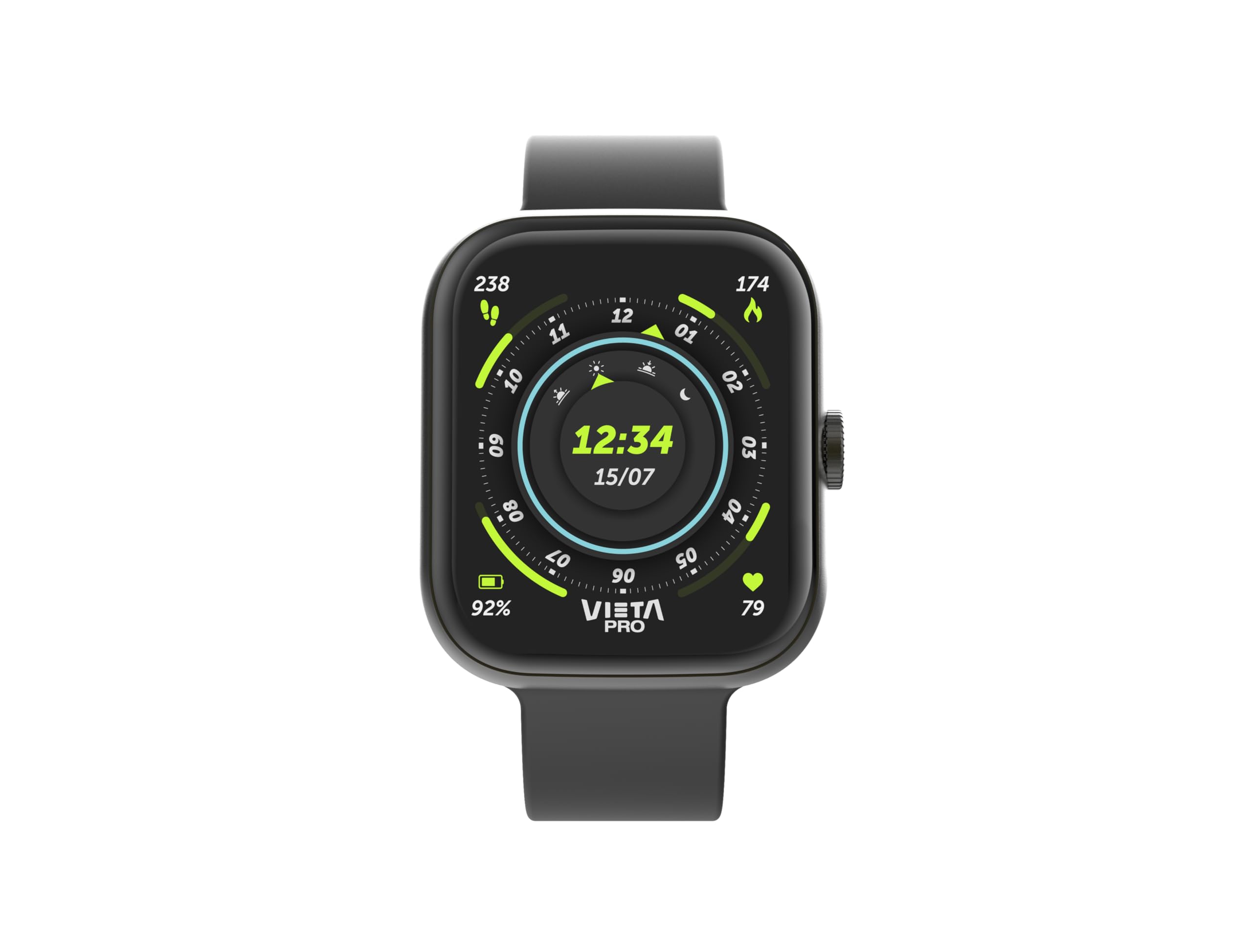Vieta Pro Reloj Inteligente Hombre Mujer, Pantalla AMOLED de 1,75'' Smartwatch con Llamadas Bluetooth, Batería 7 días, Monitor de Sueño, Impermeable IP67 Smart Watch para iOS y Android | Beat 7 Negro