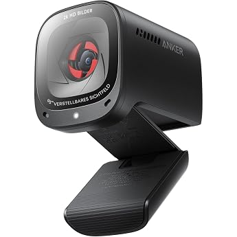 Anker PowerConf C200 2K USB Webcam Webcam for Laptops Stereo Microphones | Noise cancelling microphones with AI, adjustable v