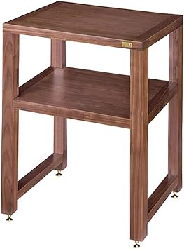Wood Audio Hardware Cabinet Av Media Stand, 2 or 3 Tier Av Stand Low Profile with Feet, Living Room Media Table with Storage Shelves, Unit Audio RackTwo Layer