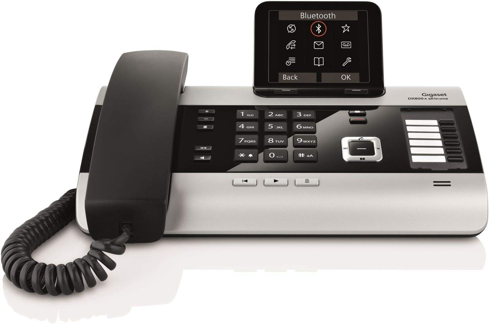 Gigaset DX800A Corded All-In-One DECT phone with large display, ISDN connection for 6 devices, VoIP function, Bluetooth, 1000 contacts