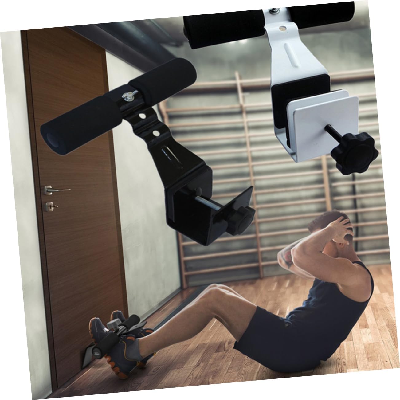 Mipcase Portable Sit-ups Abdominal Trainer Iron Waist Trainer Chest Expander Indoor Belly Ab Workout Machine