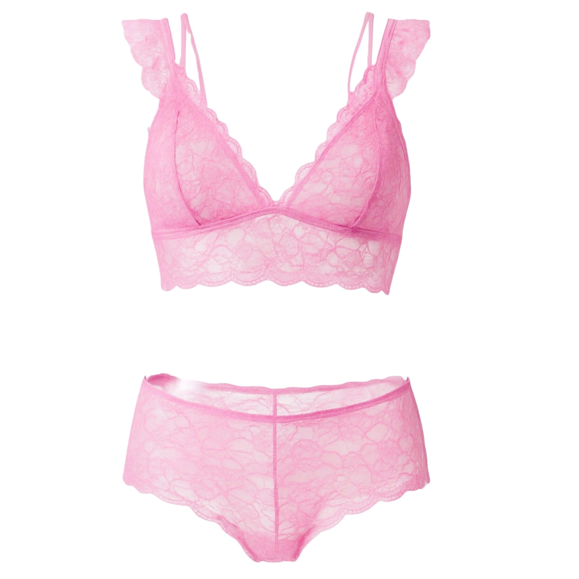 xenza Women’s Non-Padded Bra & Panty Lingerie Set Low Waist Half Cup Bikini Panties Lace Brief, Innerwear Regular TE-06044-picture-10