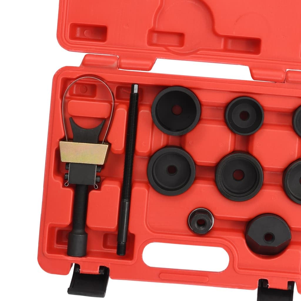 Set di attrezzi per boccole del manubrio longitudinale in acciaio con valigetta per BMW Serie 1 3 E81-88 F20 E90-93 asse posteriore montaggio smontaggio riparazione manutenzione fai da te