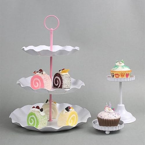 Miniatura 3 de Snadulor - Soporte redondo para tartas de 3 niveles y 13 pulgadas