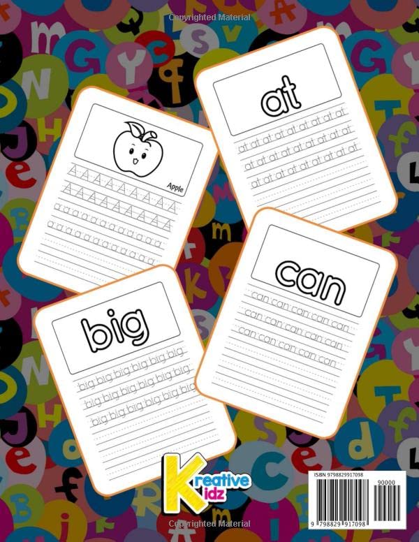 Vista 2 de Letter & 100 Sight Words Tracing Workbook And Handwriting Practice For Kids Ages 4-6 Alphabet & Sight Words Printing Workbook For Kindergarten