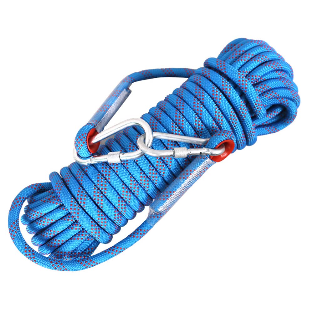 Lixada Cuerda de escalada en roca de 10 mm, cuerda de descenso estático de 30 m para exteriores, rescate de incendios, seguridad, escape, escalada de árboles