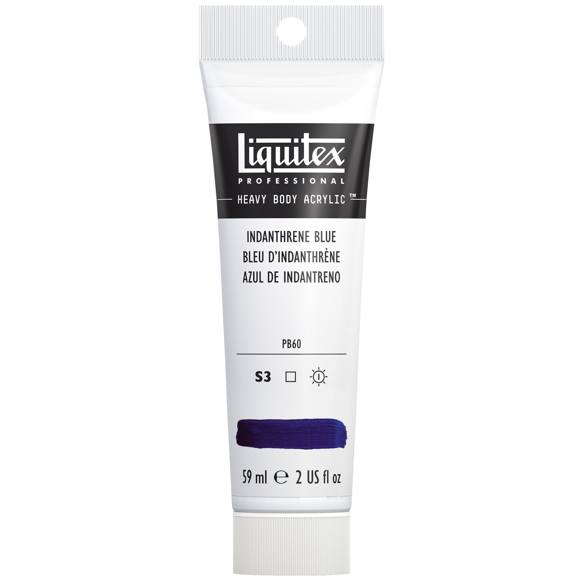 Liquitex 1045322 Professional Heavy Body Acrylfarbe in Künstlerqualität mit ausgezeichneter Lichtechtheit in buttriger Konsistenz, 59ml Tube - Indanthrene Blau