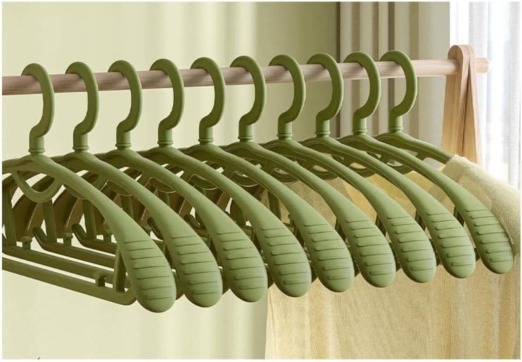 HCZKIUJY Hangers 10 Pack Clothes Hanger Non-slip Plastic Coat Hangers For Daily Use Wardrobe Organiser hangers for clothes non slip
