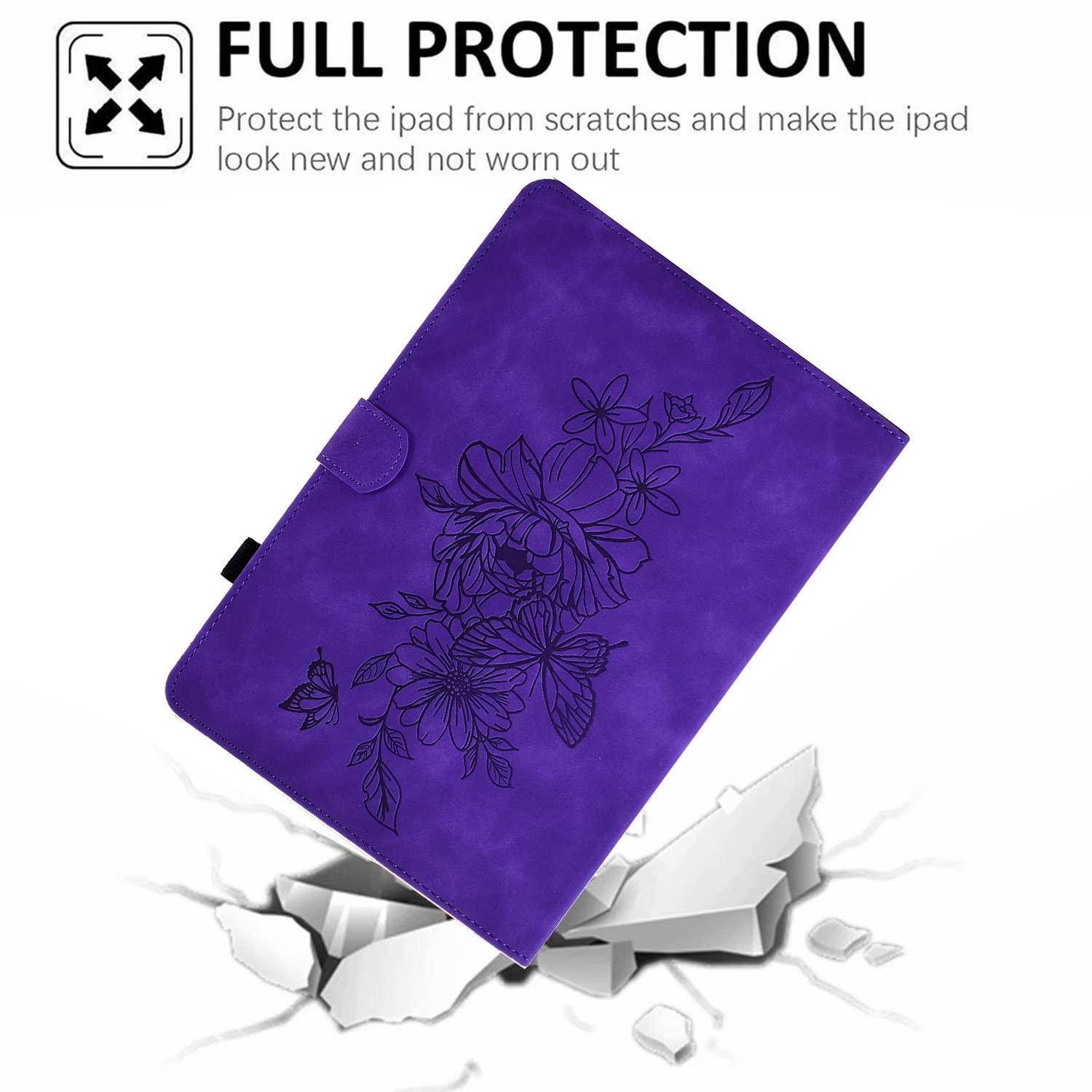 Kompatybilny z etui na tablet Kindle Fire HD 10 i Plus (11. generacji, wydanie 2021 r.), skórzanym premium Wąski, składany stojak Folio Pokrowiec ochronny funkcją automatycznego uśpienia(Mor)