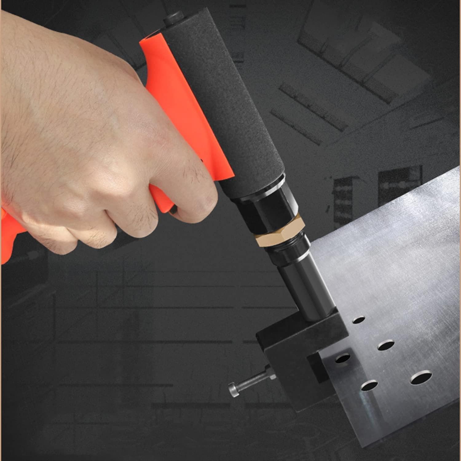 Apriscatole pneumatico, perforatore ad aria industriale da 3,2-12 mm per lamiera, alluminio, ferro, acciaio inossidabile per la decorazione della casa, del negozio di ufficio 9.0MM