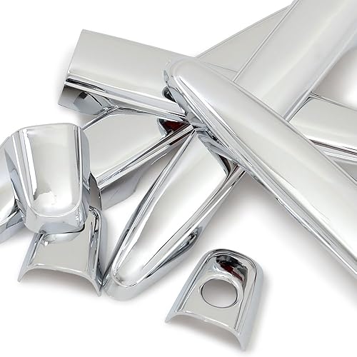 Miniatura 6 de Kadore Cubierta de manija de puerta lateral exterior para Toyota Land Cruiser Prado FJ120 2003-2009 ABS cromo 10 unidsset