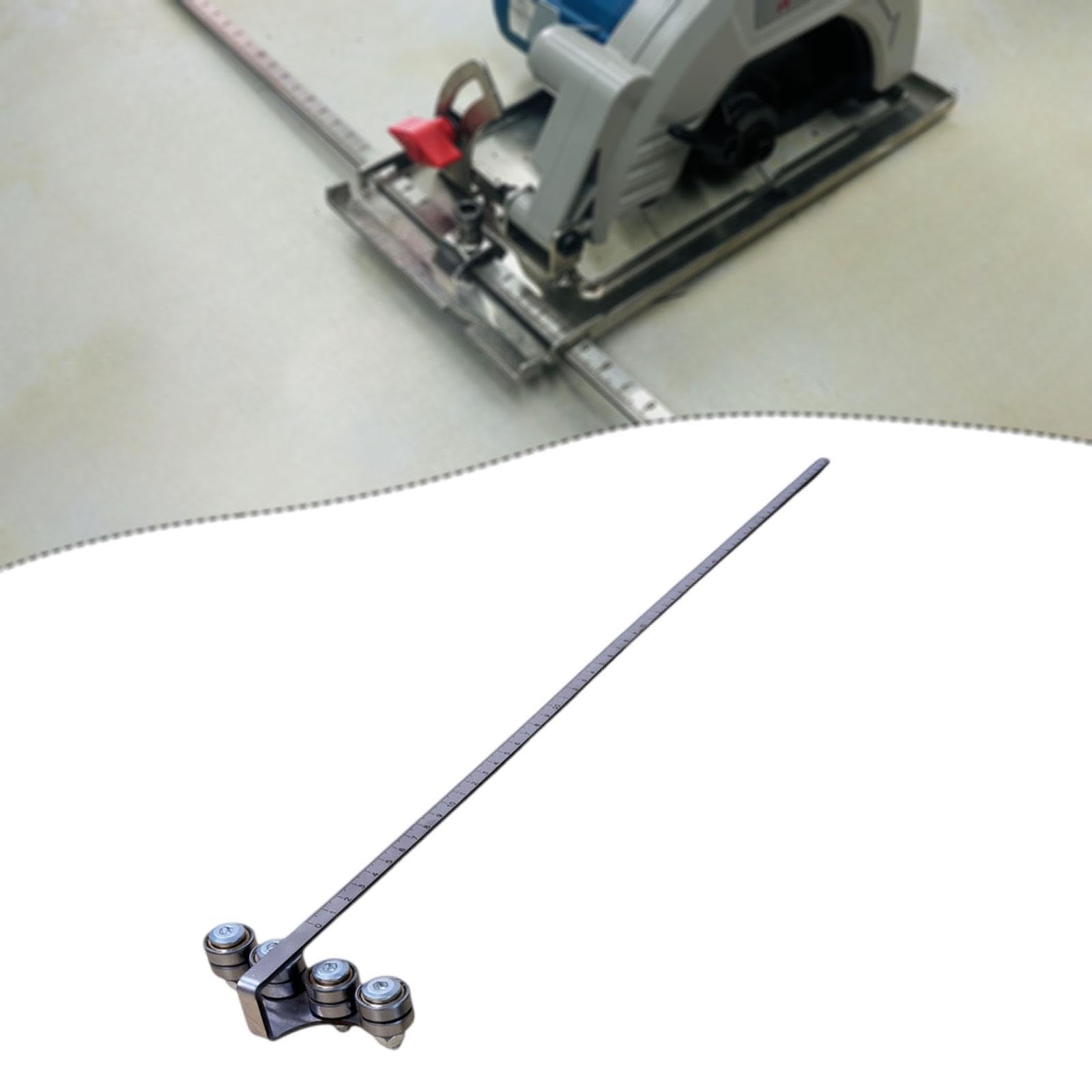KESOTO Guida per con righello di profondità, accessorio robusto in metallo per lavori di falegnameria, posizionamento, taglio, rifilatura e fresatura, Style N