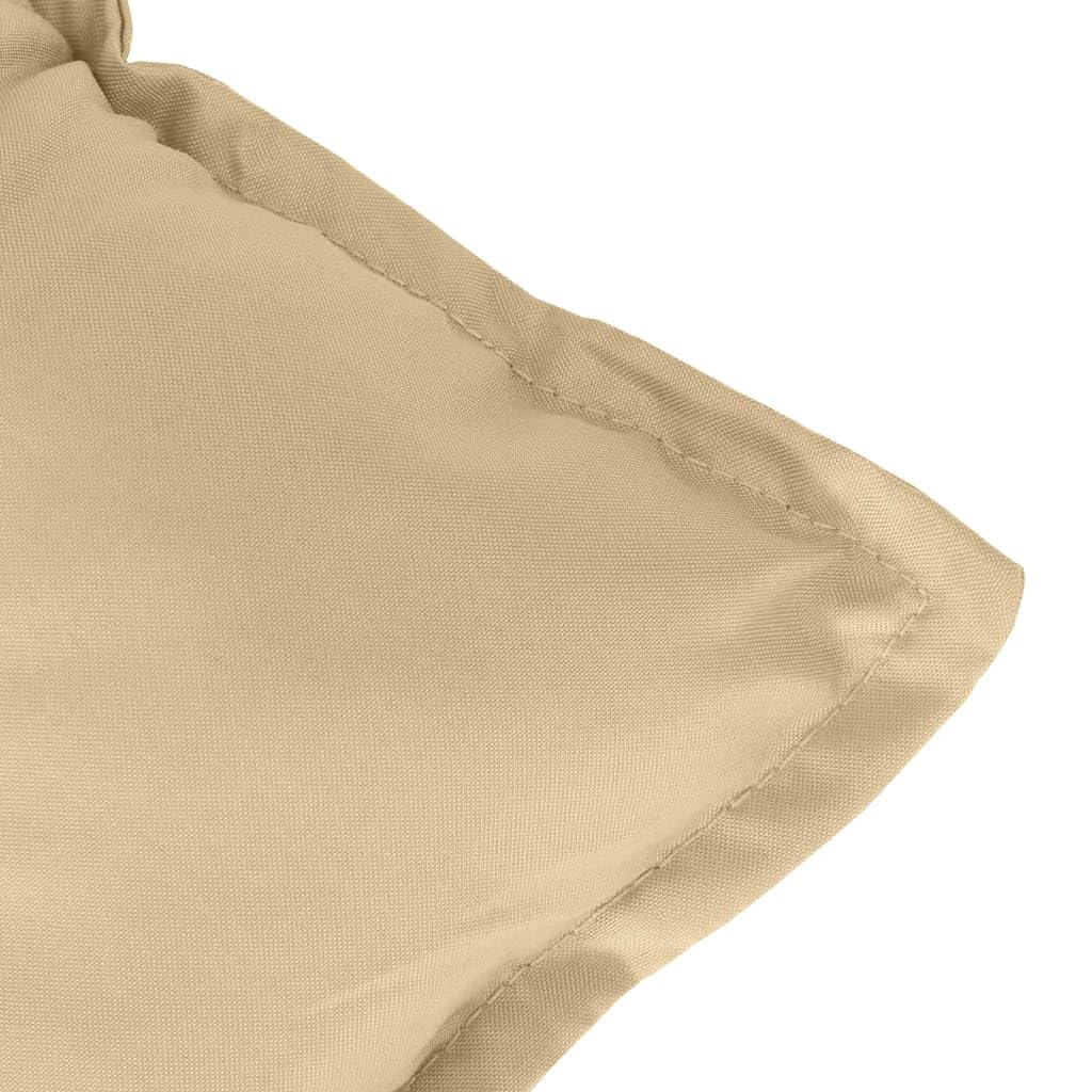 6 cuscini per sedia con schienale basso, beige, 100 x 50 x 7 cm, in tessuto, antiscivolo, con elastico e cordoncini, ergonomici per sedia da giardino, sala da pranzo e ufficio