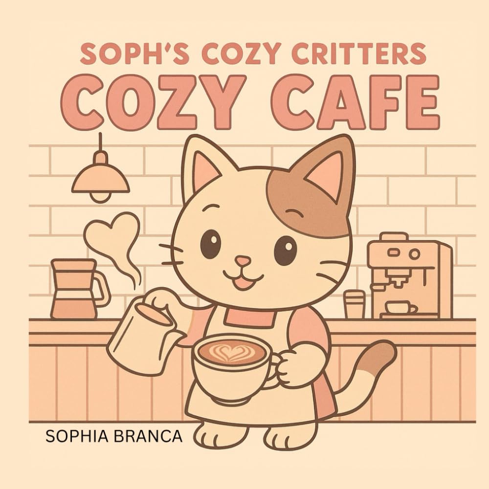 Cozy Café Critters: Soph’s Cozy Coloring Book: Adorable Dogs and Cats Enjoy Warm Drinks, Sweet Pastries, and Whimsical Coffee Shop Moments to Color and Relax