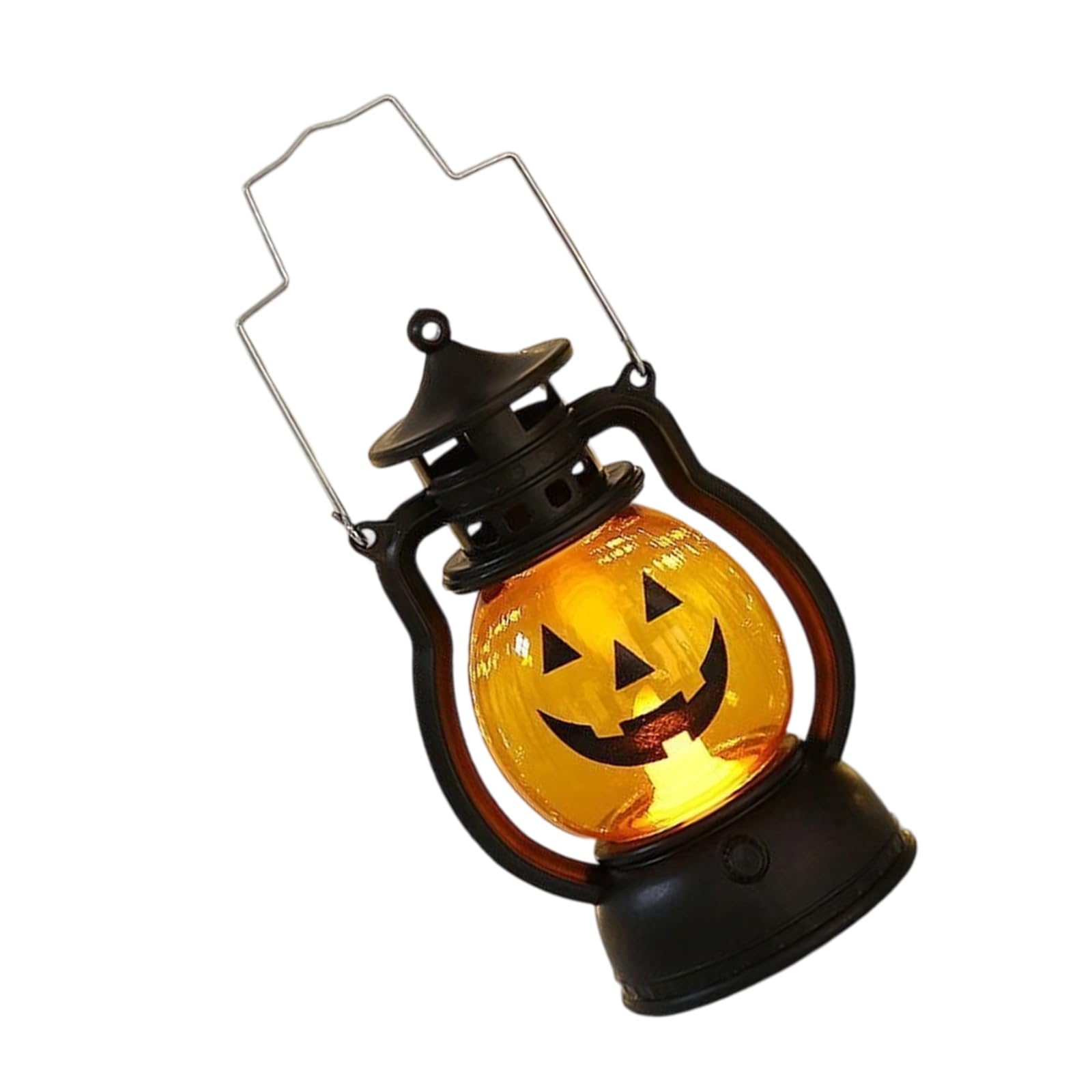 Kalttoy Portable Halloweens Pumpkin Nightlight Craft Battery Operated Warm LED Light for Themed Decorations Pumpkin Lamp