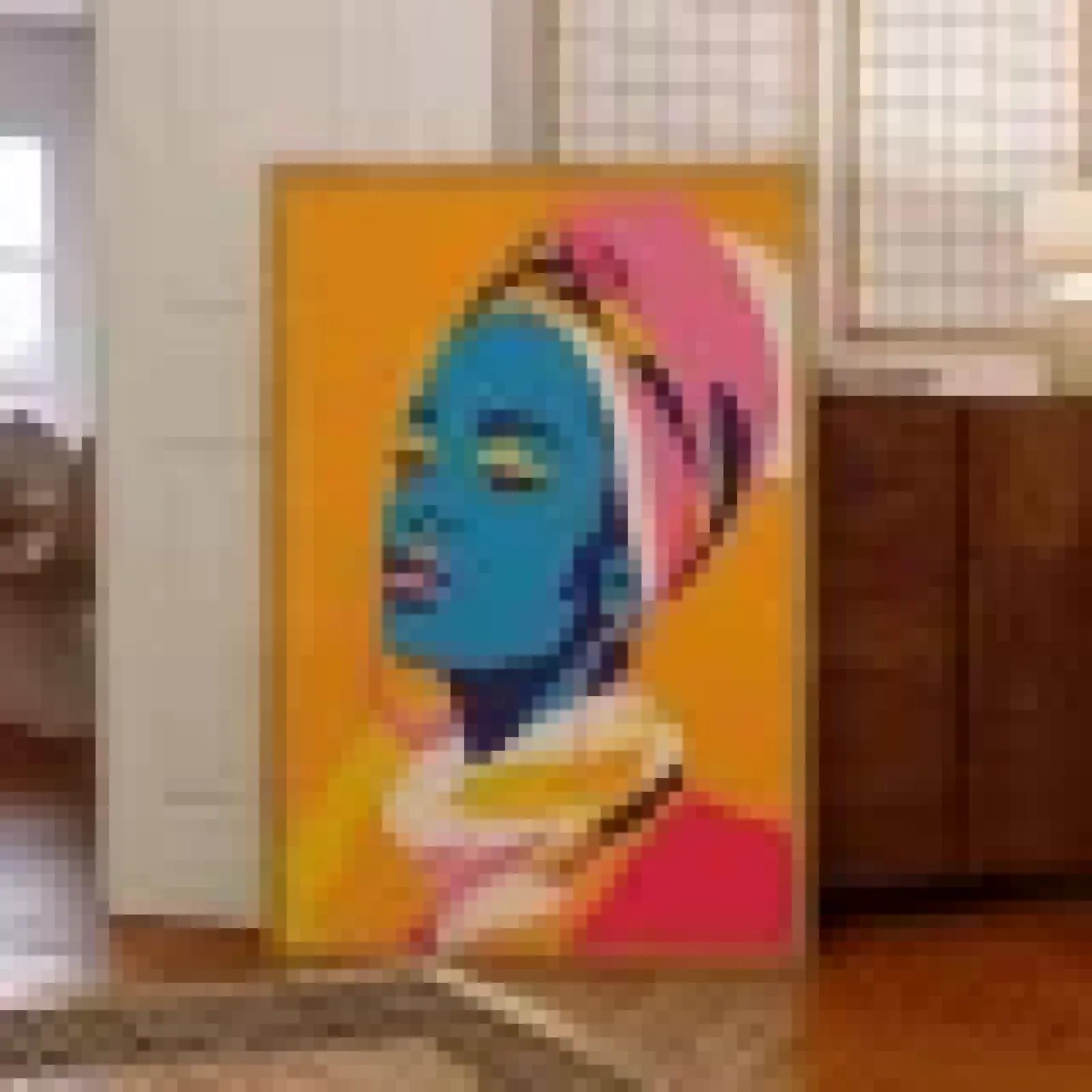 Retrato de mujer con pañuelo en la cabeza colorido, impresiones artísticas de pared, lienzo, pintura, carteles para sala de estar, decoración del hogar, carteles e impresiones, 70 x 90 cm, marco