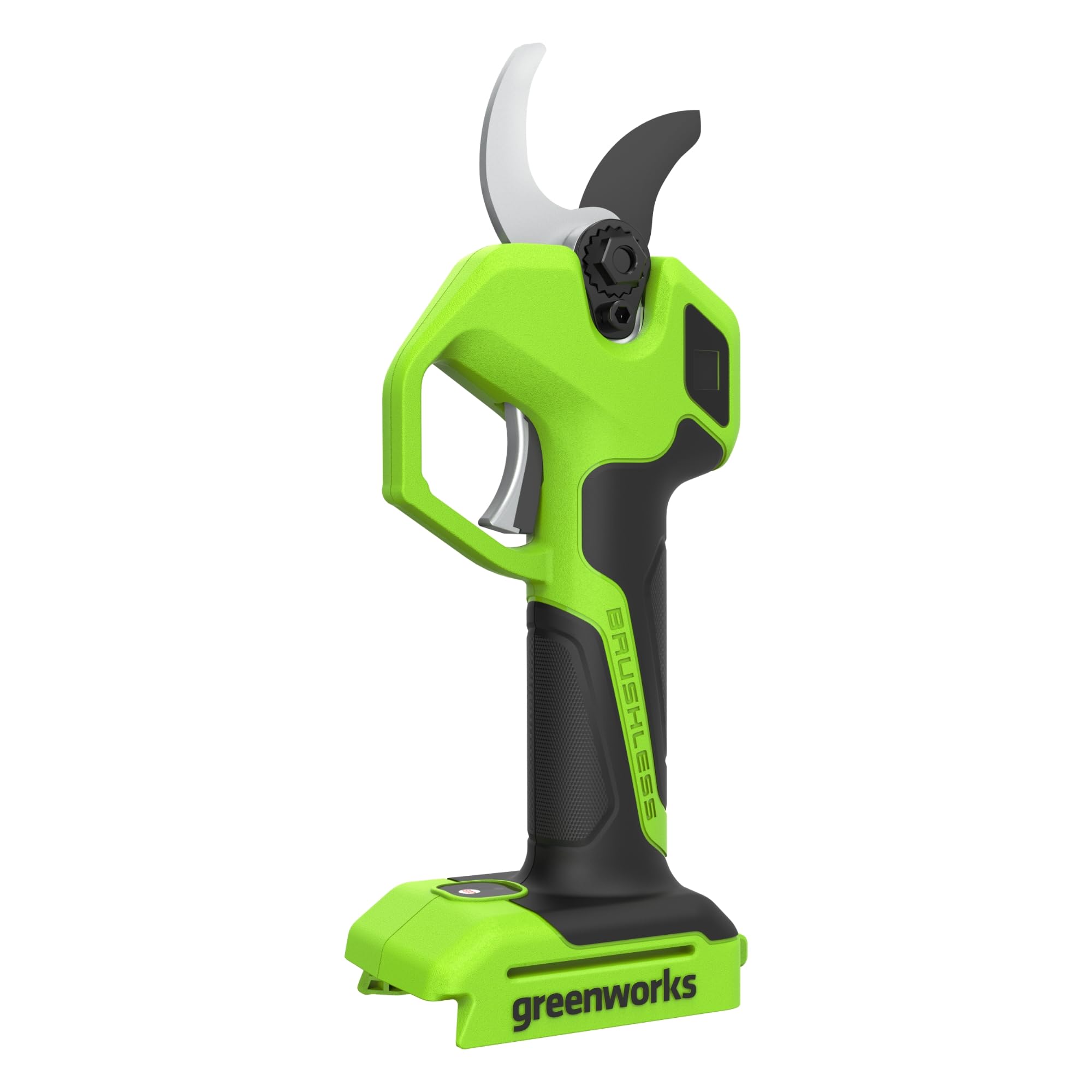 Greenworks Tijera Eléctrica 24V Solo Herramienta, Motor Brushless, Cuchillas Acero Láser, Apertura 22/32 mm, Pantalla LED, Tijera Poda Batería LP1212A1