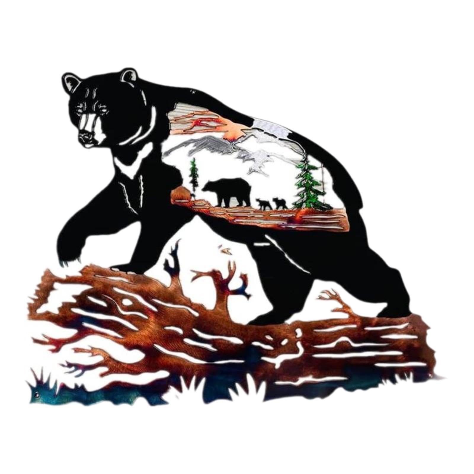 Animal Wall Art Ornament Metal Wall Art for Bathroom Living Room Above Bed Style C-image-28