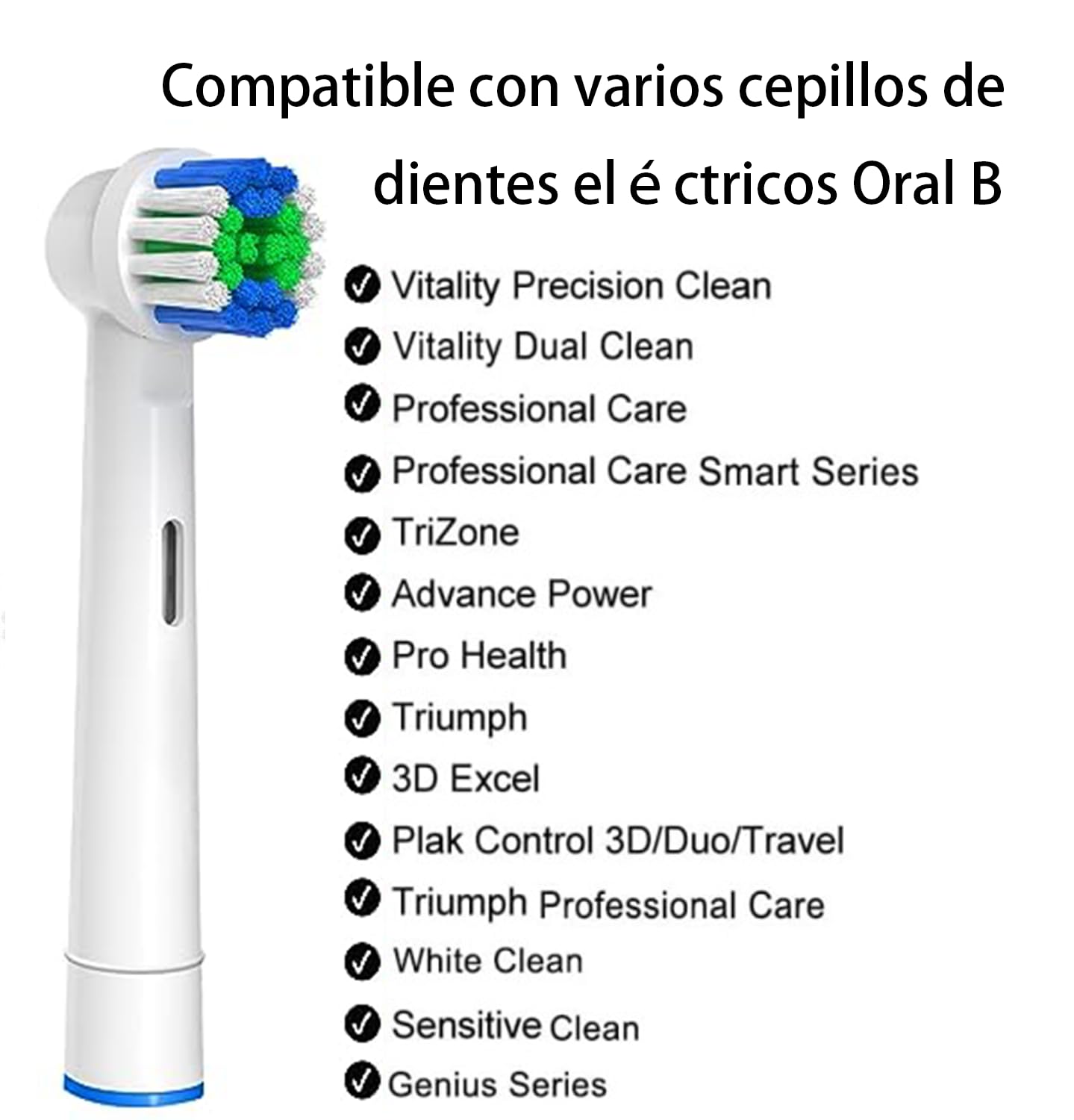 GENKENT Recambios Cepillos Cabezas de Dientes Compatibles con Recambios Cepillos Oral B Braun, 20 Piezas Profesionales para Repuesto de Cabezas de Oral B Pro Series 1/3