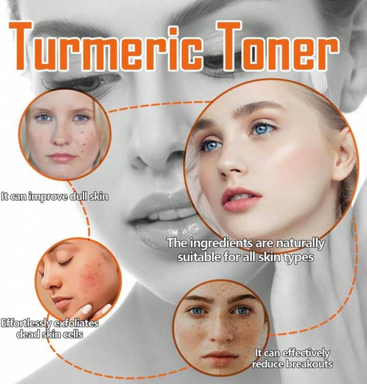 Turmeric Refreshing Toner, Deep Moisturizing with Hyaluronic Acid & Natural Turmeric, Evens Skin Tone, Anti-Wrinkle, Long-Lasting Hydration, Soothing, All Skin Types - Image 5