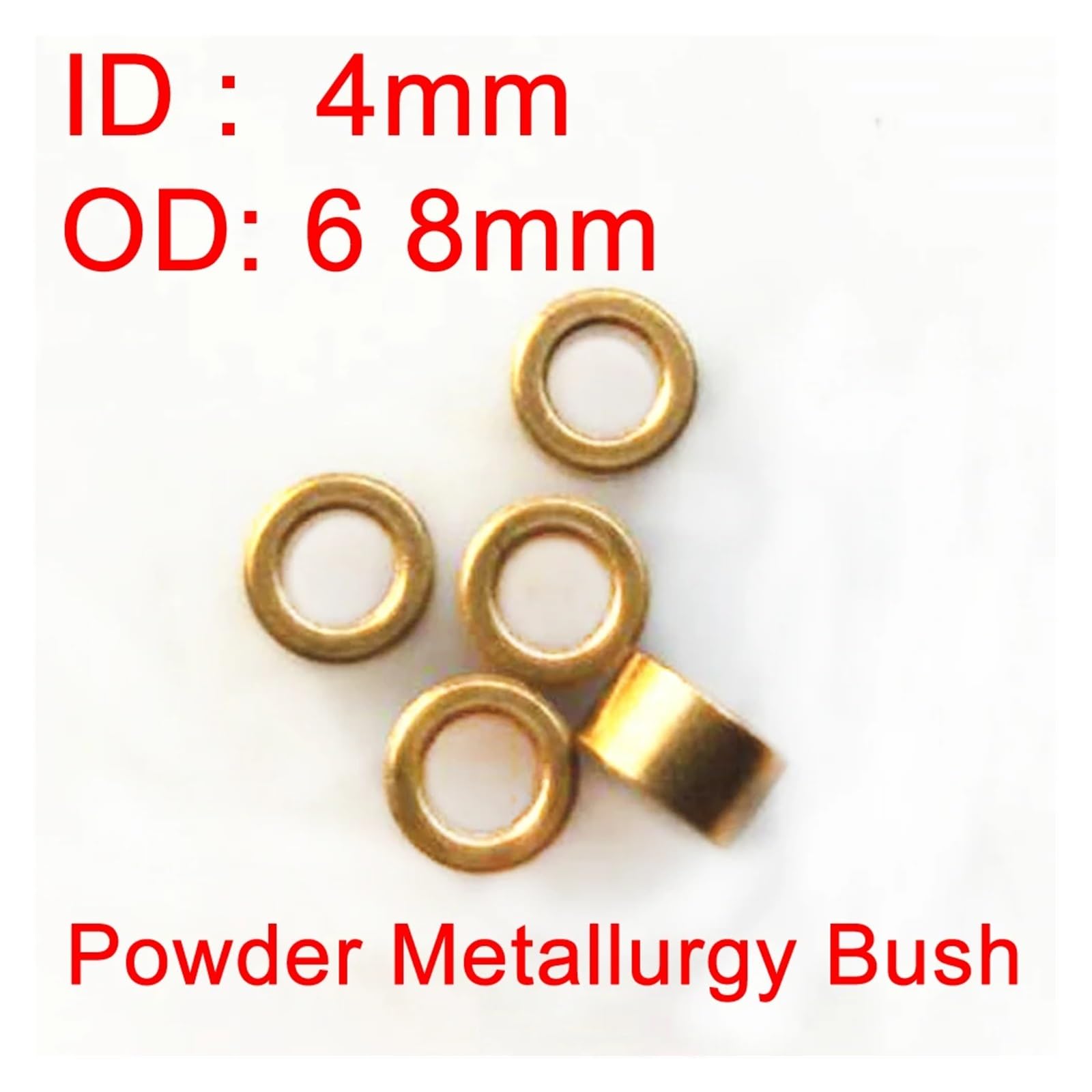 Roulement poreux, métallurgie des poudres, huile, Bronze, douille de guidage, ID 4MM 4x6x4 4x8x4 5 6 8 10MM, Base en cuivre précision, 4/10 pièces(10pcs,4X6X8)