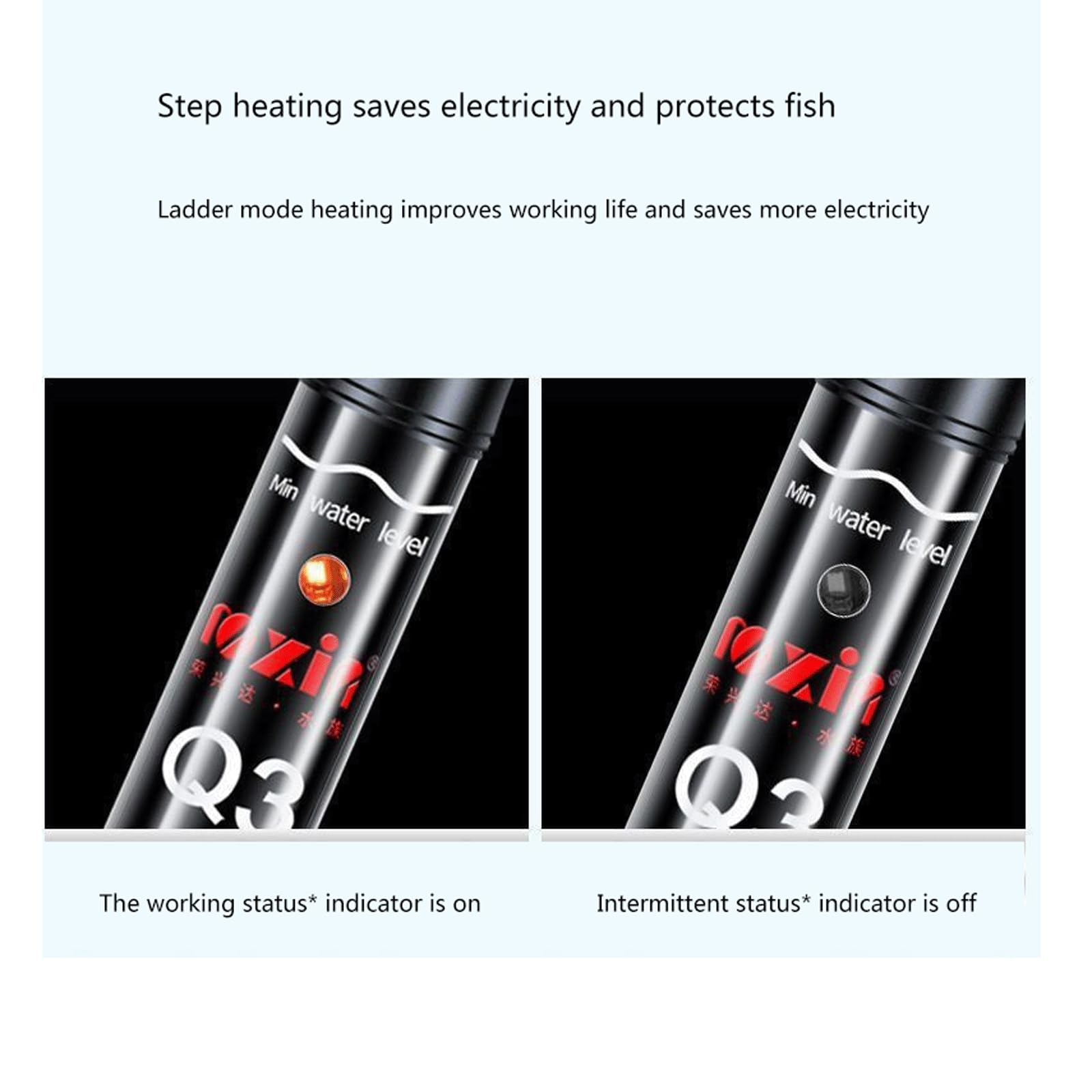 Acuario Varilla Calentamiento Tanque Pescado Temperatura Constante Automática Explosiones Varilla con Estuche Protector,300W