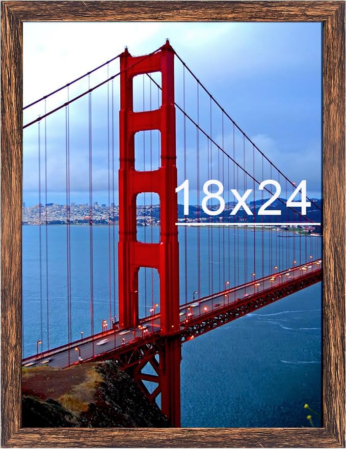 BESCRCL 18x24 Poster Frame Picture Frames for Wall Single Brown