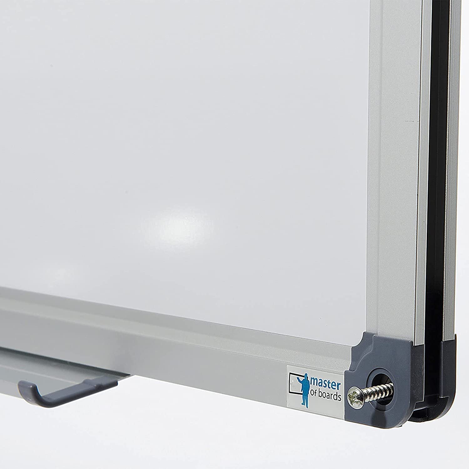 Floordirekt Whiteboard mit Ablageschale | Office Marshal Profi | Lackiert | Beschreibbar & magnethaftend | Trocken abwischbar (100 x 150 cm)
