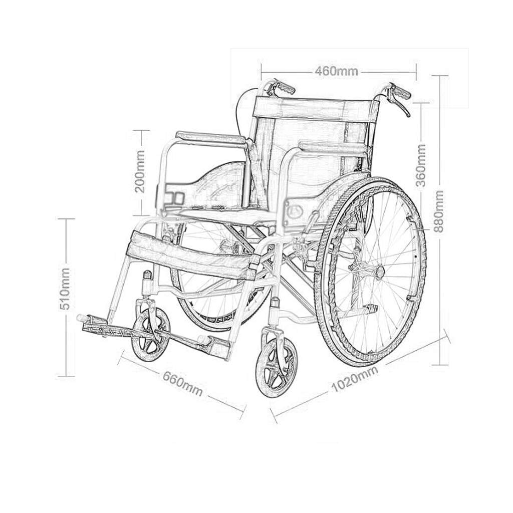 Sedia a rotelle,Creativo multifunzionale ultra pieghevole vecchio passeggino per disabili ausili per la deambulazione