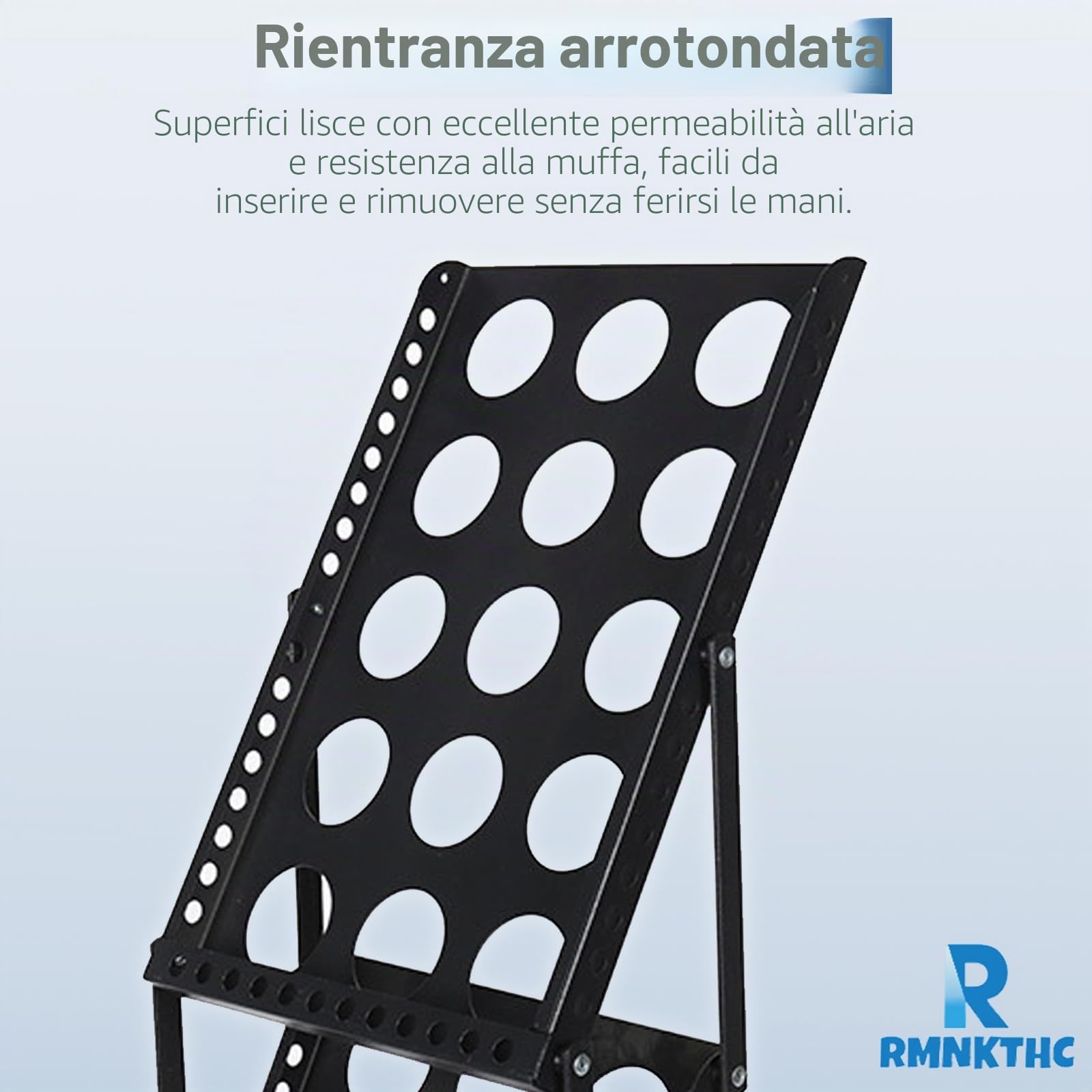 Supporto per catalogo pieghevole a 4 ripiani con custodia Oxford, compatibile con A4, in ferro, per opuscoli, opuscoli, riviste (nero)