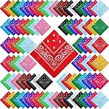 200 Pcs Bandanas Bulk Paisley Bandanas Unisex Head Wrap Scarf Cowboy Bandanas Headband Handkerchief for Women Men (Stylish)
