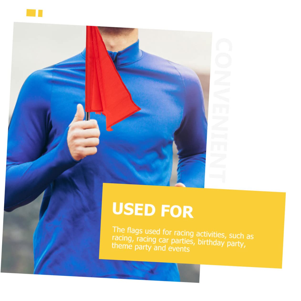 3pcs Signal Flag Safety Yellow Red Red Green Yellow Referee Flags Flagpole Reflective Whistles Traffic Red Yellow Track Flags Outdoor Penalty Flag Napkins Wire Sponge