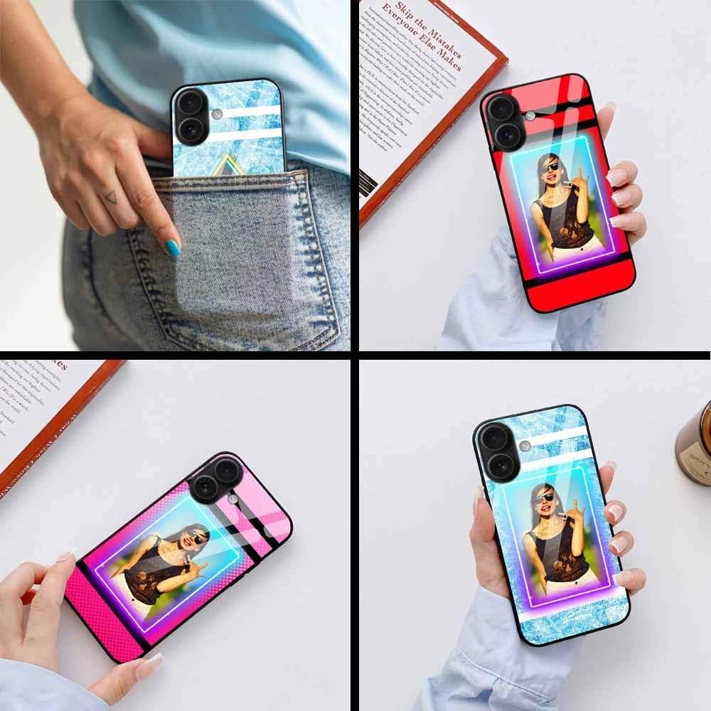 Buy Oppo A78 4G Custom Glass Mobile Case - Custom Letter In Curved Badge Design - Foto 9