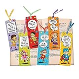 Fun Express Superhero Laminated Bookmarks | Size: 2