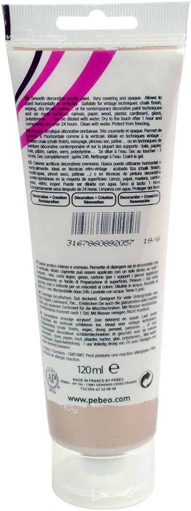 Pebeo 89205 120ml DecoCreme, Acrylic, Pearl Chestnut, 14 x 4.5 x 6.5 cm