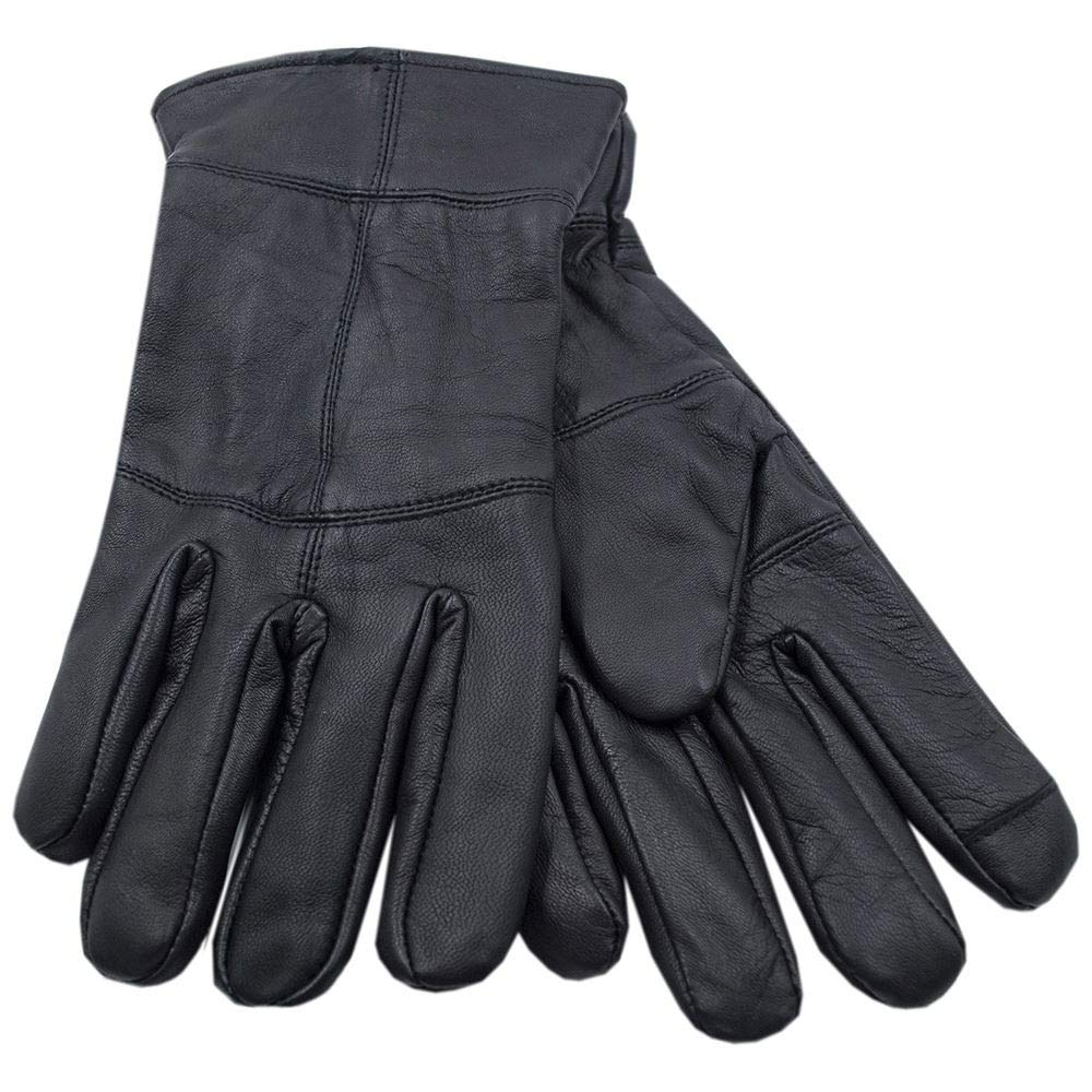 Undercover Men's Black Headguard Touch Screen Leather Gloves Gl619 L/Xl