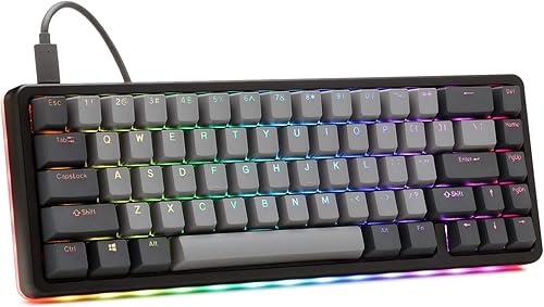 Drop - Teclado mecánico de alto perfil ALT Teclado para juegos de 65% (67 teclas), interruptores hot-swap, macros programables, retroiluminación