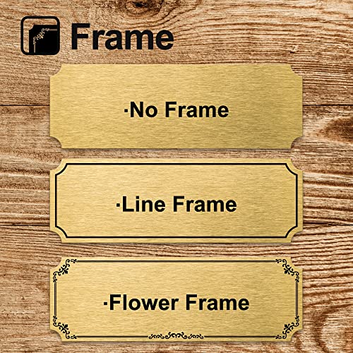 Image of Personalized Name Plates, Solid Brass Engraved Plaque, Trophy Plates Engraved, Custom Name Plate with Adhesive Backing or Screws, 3 inch W x 1 inch H