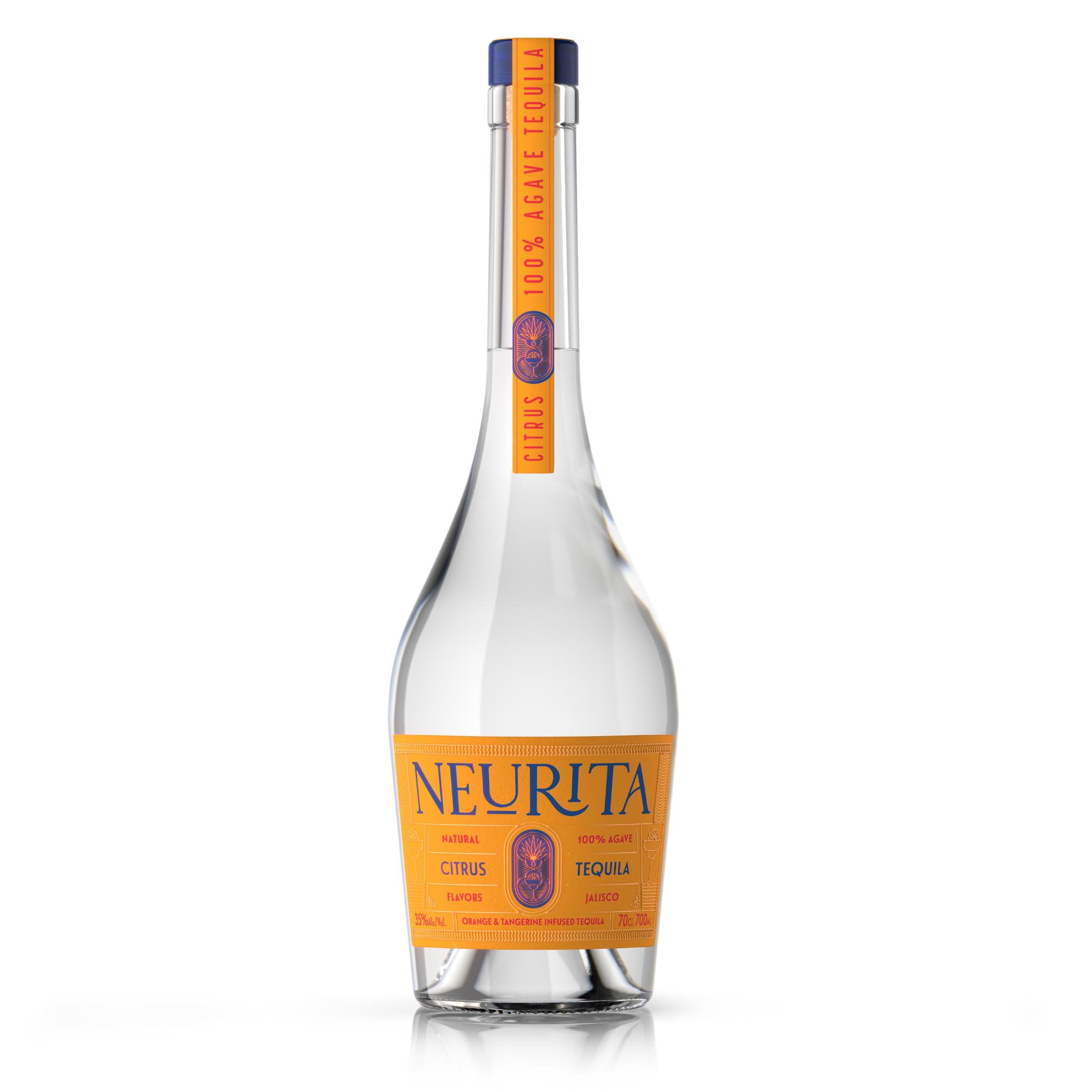 Neurita Citrus Tequila Blanco | 100% Blue Agave Flavoured Tequila for Perfect Margaritas - No Triple Sec or Cointreau Needed | 35% abv, 70cl