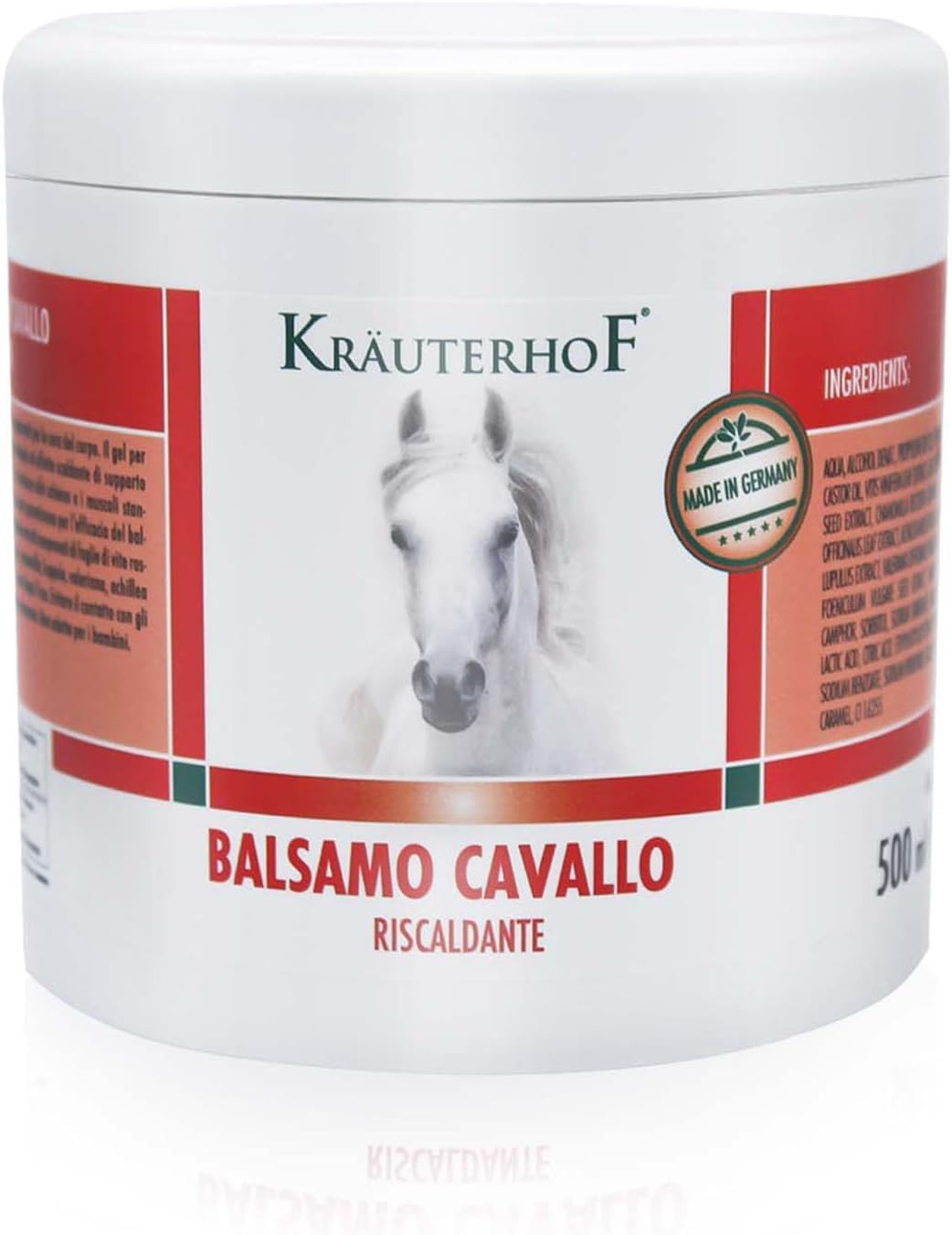 Naturus per Krauterhof | Balsamo Riscaldante per Cavalli Extra Forte, Gel all’Arnica – Sollievo Muscolare Post-Allenamento, Uso Esterno | Non Ingeribile, 500ml