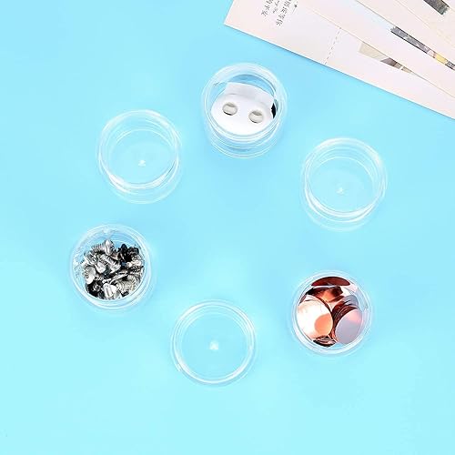 Miniatura 4 de Pequeños recipientes de plástico con tapas, 30 tarros de plástico con tapas, recipientes cosméticos reutilizables para cosméticos, lociones,