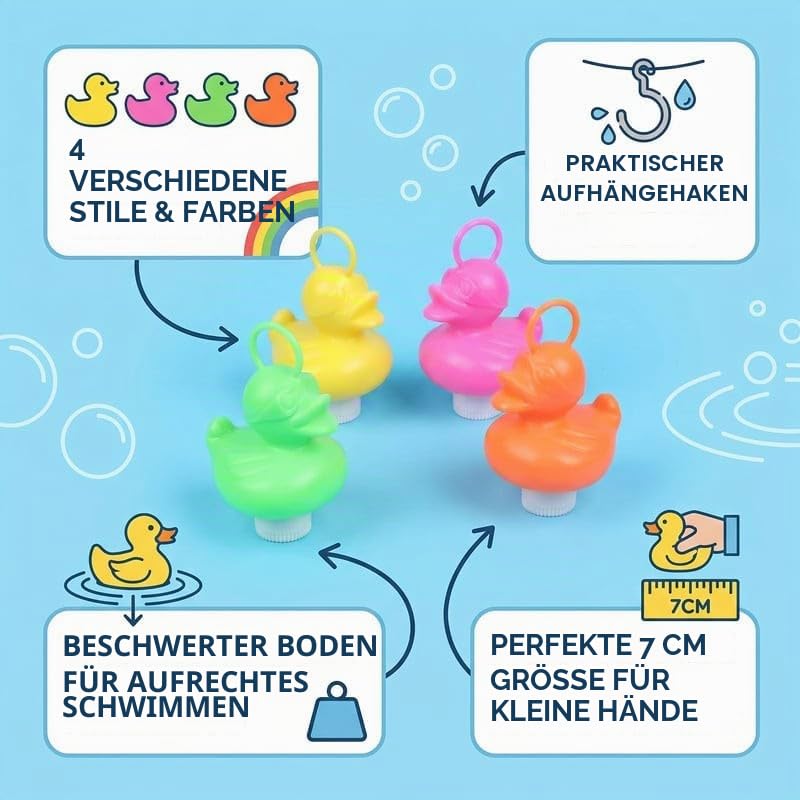 HENBRANDT Enten mit Haken, 20 Stück (verschiedene Farben) – Ansicht 3